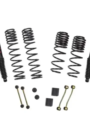 Skyjacker 21-23 Jeep Wrangler 4XE (JL) 4 Door Long Travel 2.5in Coil System w/ Black MAX Shocks Wholesale