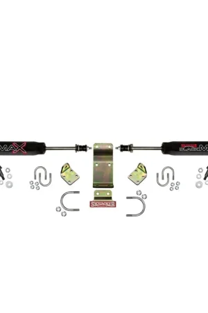 Free Returns Skyjacker 2018 Jeep Wrangler JL - Black Dual Steering Damper Kit