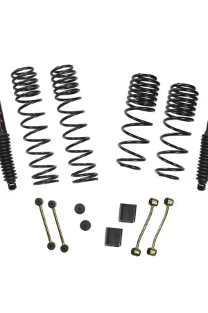 Fast Shipping Skyjacker 2020 Jeep JL 4WD Diesel 2.5in Dual Rate Long Travel Sus Lift Kit w/ Black Max Shocks