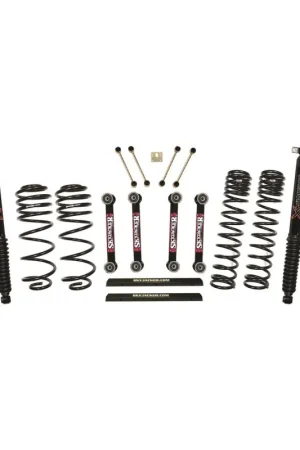 Skyjacker Jeep TJ/LJ 4in Dual Rate Long Travel Front/Rear Kit w/ Black Max Shocks In Demand