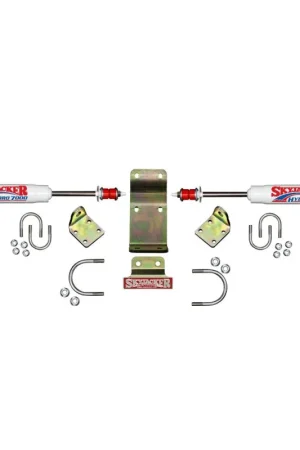 Skyjacker 2018 Jeep Wrangler JL - White Dual Steering Damper Kit Hassle-Free Returns