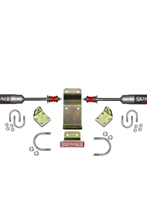 One Day Deal Skyjacker 2018 Jeep Wrangler JL - Silver Dual Steering Damper Kit