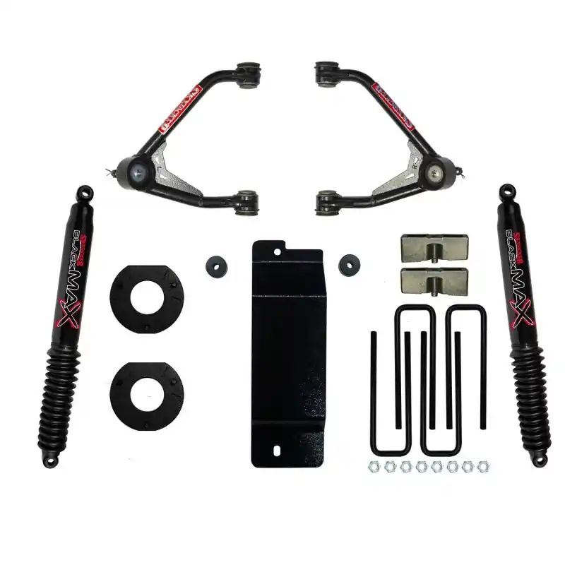 Final Sale Skyjacker 2017-2018 GM 1500 4WD 3.5-4in UCA Lift Kit w/Rear Black Max B8500 Shocks