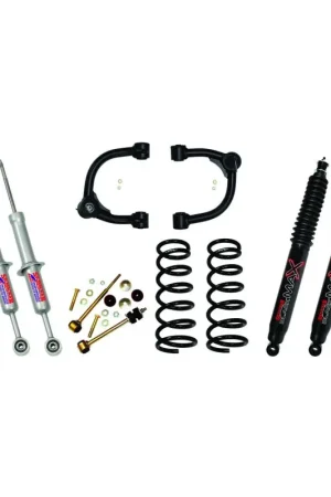 Reduced Price Skyjacker 3in Upper A-Arm Kit w/ Performance Struts Rear Coils & Black MAX Shocks
