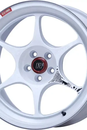 Free Delivery Enkei PF06 18x9in 5x114.3 BP 38mm Offset 75mm Bore White Machined Wheel