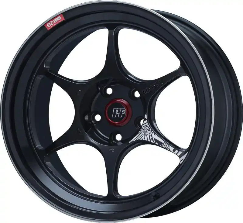 Enkei PF06 18x9in 5x114.3 BP 28mm Offset 75mm Bore Black Machined Wheel Grab Now