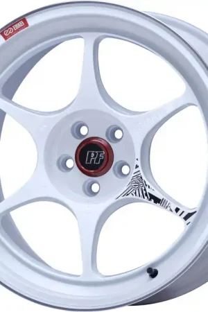 Worldwide Shipping Enkei PF06 18x9in 5x120 BP 28mm Offset 72.5mm Bore White Machined Wheel