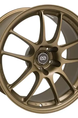 Free Returns Enkei PF01 18x9.5 5x114.3 15mm Offset 75mm Bore Titanium Gold Wheel (MOQ 40)