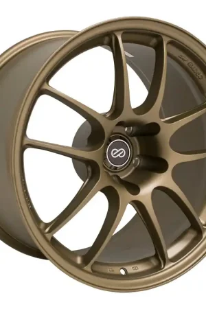 Enkei PF01 18x10.5 5x114.3 15mm Offset 75mm Bore Titanium Gold Wheel Trending