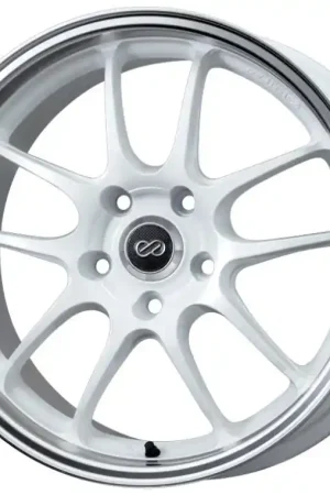 Get Yours Enkei PF01SS 17x8 5x114.3 50mm Offset 75mm Bore Diameter White w/ Machined Lip