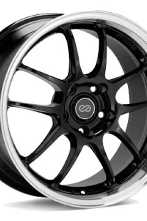 Enkei PF01 17x9 5x114.3 48mm Offset 75mm Bore Diameter Black w/ Machined Lip Wheel Bargain
