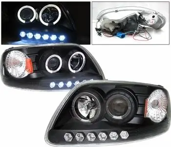 Fast Shipping Ford Mustang 4CarOption Dual Halo Projector Headlights - LP-FM99CB-YD