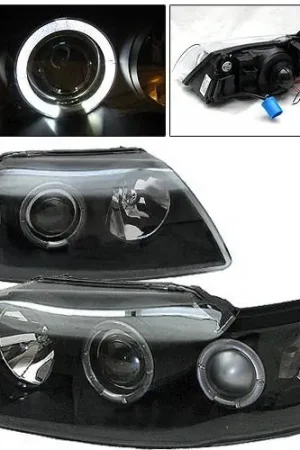Ford Mustang 4CarOption Dual Halo Projector Headlights - LP-FM99BB-YD Same Day Shipping