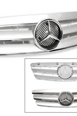Hassle-Free Returns Mercedes C Class 4CarOption Front Hood Grille - GRG-W2030003G-CL3SL