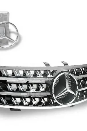 Mercedes ML 4CarOption Front Hood Grille - GRG-W1640608G164D-BK Best Price