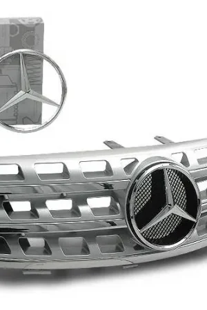 Secure Checkout Mercedes ML 4CarOption Front Hood Grille - GRA-W1640608WNML-SL