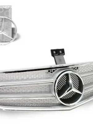 Modern Mercedes C Class 4CarOption Front Hood Grille - GRG-W2040708GFC-SL