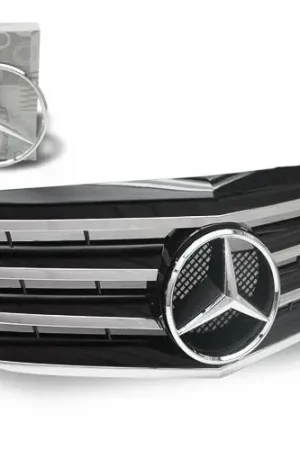 Mercedes E Class 4CarOption Front Hood Grille - GRG-W2110708GCL4-BK Direct From Factory