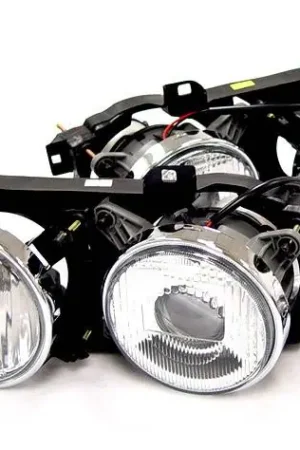 High Quality BMW 3 Series DTM Fiberwerkz Euro Smiley Projector Headlights - E30smokedhea