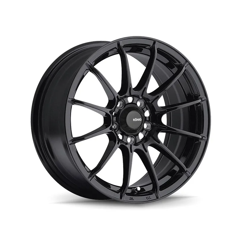 Konig Dial In Alloy Wheel 15x7 ET35 4x100 Gloss Black 73.1mm CB Fast Shipping