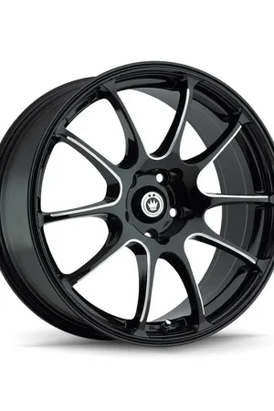 Sale Konig Illusion Alloy Wheel 17x7 ET40 4x100 Gloss Black Ball Cut Machin