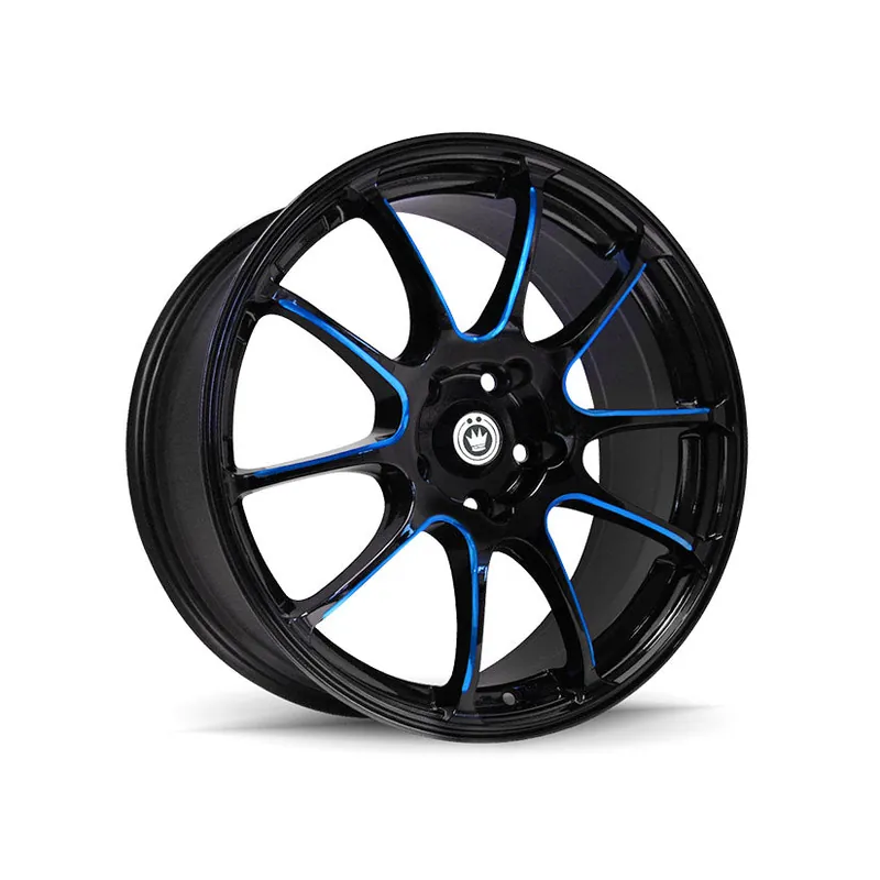 While Supplies Last Konig Illusion Alloy Wheel 17x7 ET40 5x100 Gloss Black Blue Tinted Cle