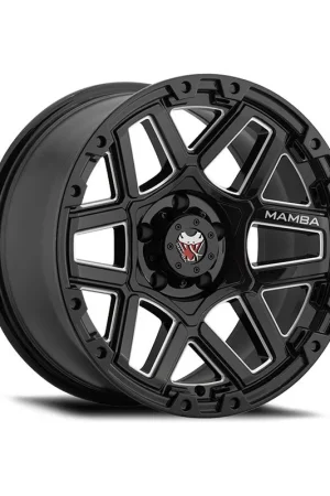 New Release Mamba M23 Alloy Wheel 17x9 ET12 5x139.7 Gloss Black With Machined Ball