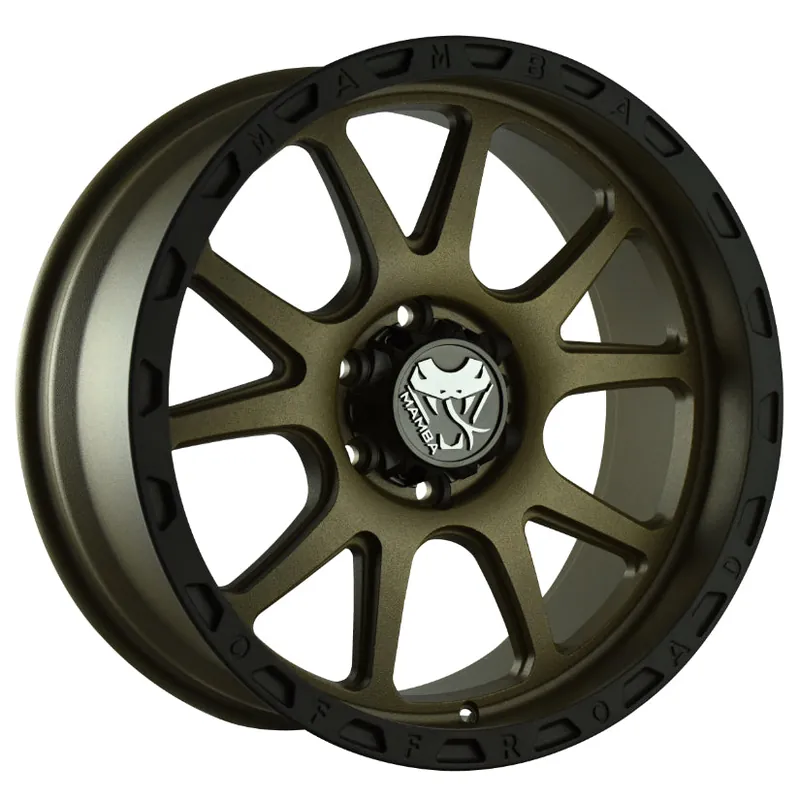 Mamba M27 Alloy Wheel 20x9 ET-12 5x127 Stippled Matte Bronze Black Lip New Arrival