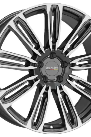 Worldwide Shipping Wolfhart Flowformed RR1 Alloy Wheel 22x9.5 ET37 5x120 Gloss Black Poli