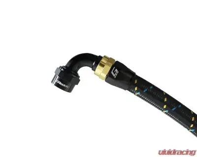 Limited Time GReddy AN04 90 DEGREE HOSE END SWIVEL BLACK/GOLD ANODIZED — PMD Premier Motoring Development