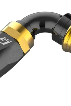 GReddy AN06 90 DEGREE ORB MALE BLACK/GOLD ANODIZED — PMD Premier Motoring Development Save Now