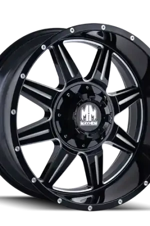 Best Seller Mayhem Monstir 8100 5x150/5x139.7 18x9+0 Gloss Black/Milled Spokes