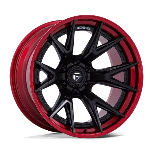 Fuel 1PC FC402 CATALYST 6X135 20x10 -18 MATTE BLACK WITH CANDY RED LIP Reduced Price