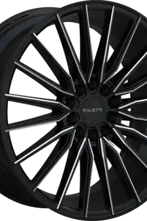 Handmade RAVETTI M18 5X114.3/5X120 17x7.5 +38 BLACK AND MILLED