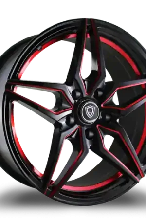 MARQUEE WHEELS M3259 5x115 18x9+20 BLACK / RED MILLING Save Now