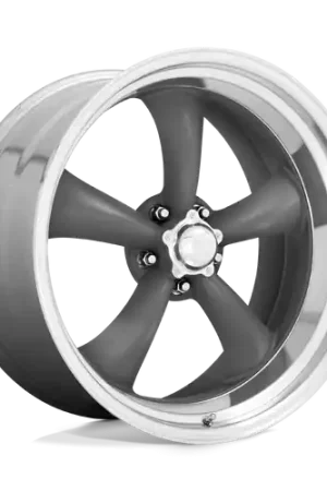 American Racing Vintage VN215 CLASSIC TORQ THRUST II 5X120.65 15X6 -6 MAG GRAY MACHINED LIP Big Sale