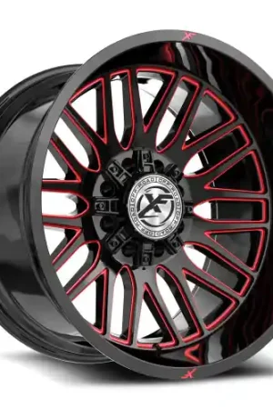 Price Cut XF Off-Road XF-240 8x165.1/8x180 20x9 +0 Gloss Black & Red Milled