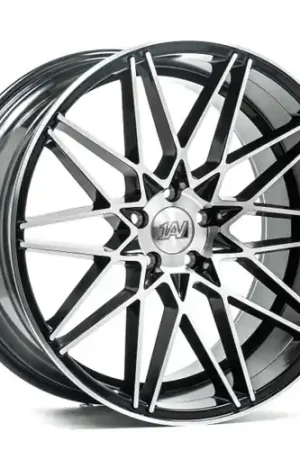 Axe ZX4 5x110 22X10.5+38 BLACK AND POLISHED FACE Last Chance