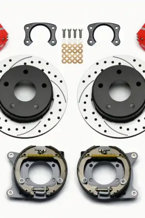 Wilwood Dynapro Lug Mount P/S Park Brake Kit Drilled Red Big Ford New— PMD Premier Motoring Development Low Price