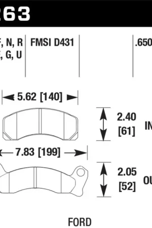 Hawk 1987-1993 Ford Mustang GT 5.0 HPS 5.0 Front Brake Pads — PMD Premier Motoring Development Special Discount