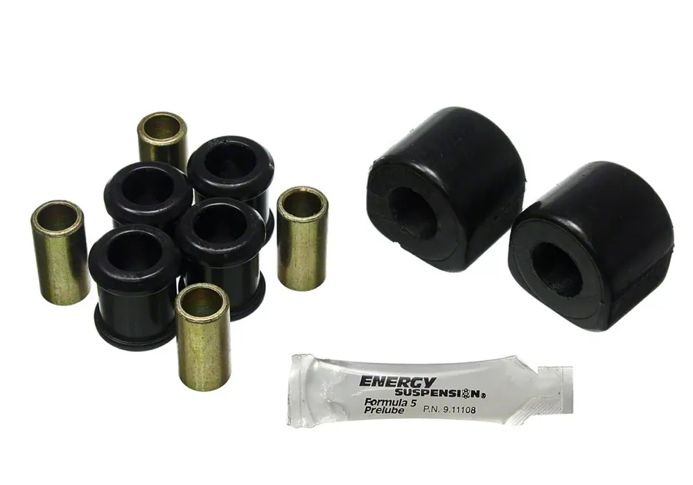 Save Now Rear Sway Bar Bushings with End Link Bushings; 18mm; Black