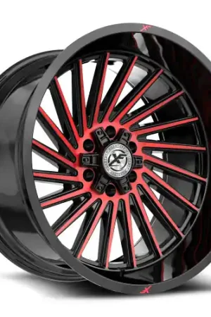 XF Off-Road XF-239 5x127/5x139.7 20x9 +0 Gloss Black & Red Machined Worldwide Shipping