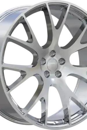 REPLICA 218 5X115 22x9.5 +15 CHROME STAGGERED ONLY While Supplies Last