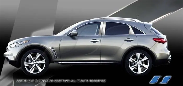 Infiniti FX35 SES Trim Pillar Post - 304 Mirror Shine Stainless Steel - 6PC - P239 Mega Sale