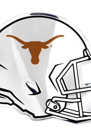 Top Rated University of Texas Embossed Helmet Emblem; Orange