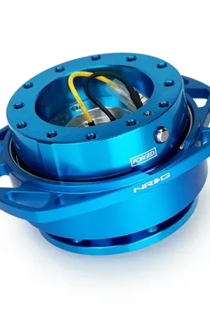 NRG Innovations Steering Wheel Hub Quick Release; Blue with Blue Cutout Ring Seasonal Sale