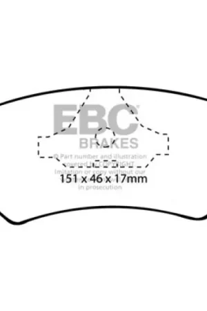 EBC 85-89 Ferrari 328 3.2 Redstuff Rear Brake Pads — PMD Premier Motoring Development Warranty Included