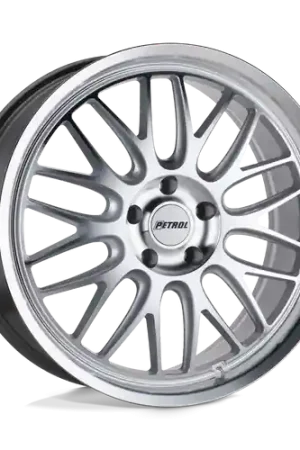Trusted Brand Petrol P4C 5X120 19X8 +35 SILVER W/ MACHINED FACE & LIP