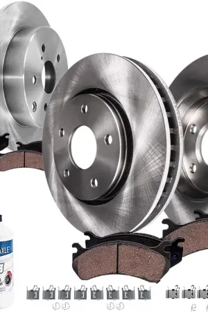 10pc Front & Rear Disc Rotors and Ceramic Brake Pads Kit Grab Now