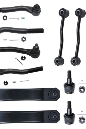 11pc Front Lower Control Arms Ball Joints Tie Rods Sway Bar Links Suspension Kit While Supplies Last
